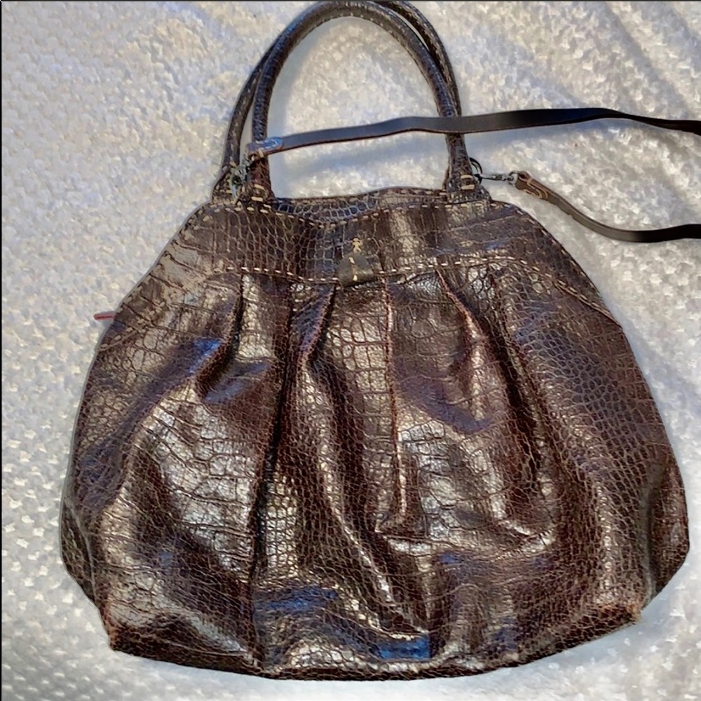 Real crocodile  bag-artificially aged for a style